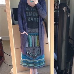 LIKE NEW❗️Blue Hood Boho Duster